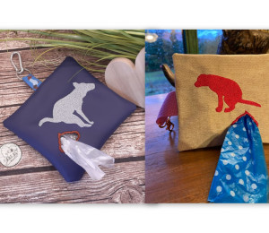 Stickdatei ITH - Tasche Gassitasche Kotbeutel 2 Motive